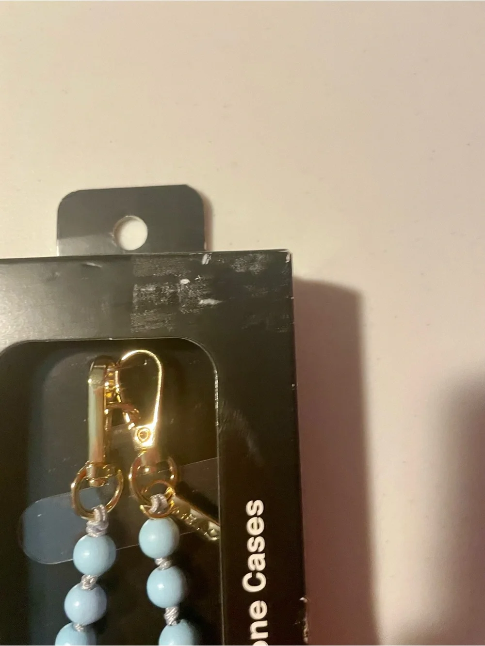 NWT Hello Lux Blue Beaded Phone Crossbody Strap Universal Chain Lanyard
